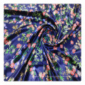 customize navy daisy floral digital printing fabric service duchess satin fabric printed fabric